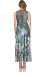 Komarov S/L Long Dress Shibori Sage