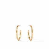 Julie Vos Crescent Stone Hoop Earrings Medium