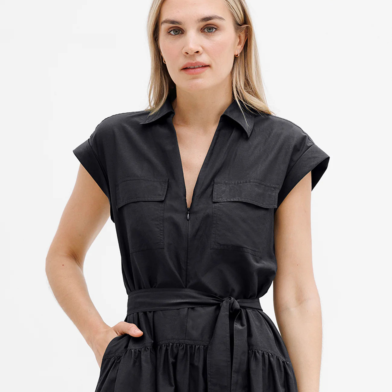 Go Silk Go Zipline Dress S / Washed Black