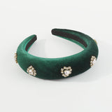 Velvet Halo Crystal Heart Padded Headband