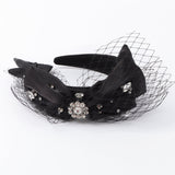 Rhinestone Mesh Bow Headband