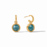 Julie Vos Fleur-de-Lis Hoop & Charm Earring