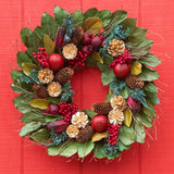 Andaluca Golden pinecone & Pomegranate Wreath