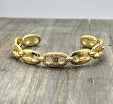 Pave CZ  Link Bracelet