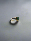 18K Emerald Diamond Ring