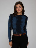Autumn Cashmere Distressed Denim Wash Crew