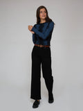 Autumn Cashmere Distressed Denim Wash Crew