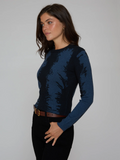 Autumn Cashmere Distressed Denim Wash Crew