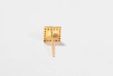 Shana Gulati Nava Square Gold Vermeil Stud Earrings