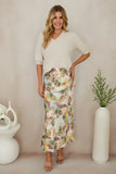 Milio Milano Silky Floral Maxi Skirt