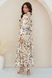 Milio Milano Floral Print Maxi Dress With Tie Belt