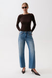 Pistola Lexi Mid Rise Bowed Straight Jeans
