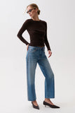 Pistola Lexi Mid Rise Bowed Straight Jeans