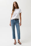 Pistola Aleks Mid Rise Straight Cropped Jean
