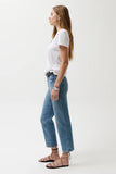 Pistola Aleks Mid Rise Straight Cropped Jean