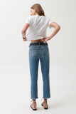 Pistola Aleks Mid Rise Straight Cropped Jean