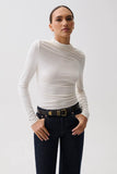 Pistola Nathalia Draped Mock Neck