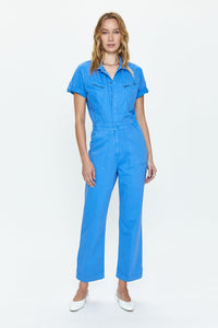 Pistola Campbell Aviator Flight Suit in Blue Belle