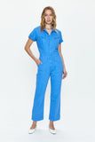 Pistola Campbell Aviator Flight Suit in Blue Belle