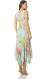 Komarov Scoop Neck Asymmetrical Hem Sophia Dress