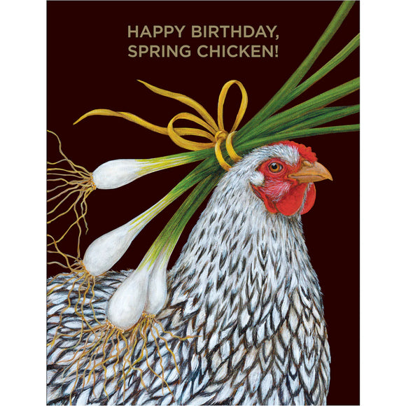 Hester & Cook Spring Chicken Birthday Card