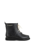 Ilse Jacobsen Black Lace Up  Ankle Boots