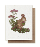 Small Victories Rabbit Gathering Herbs Plantable Herb Seed Card