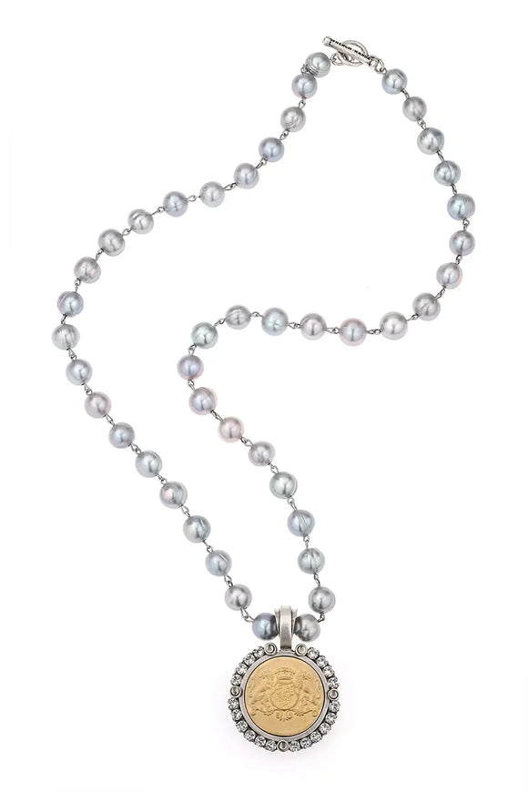 French Kande The Jacqueline Necklace – Silver Pearl
