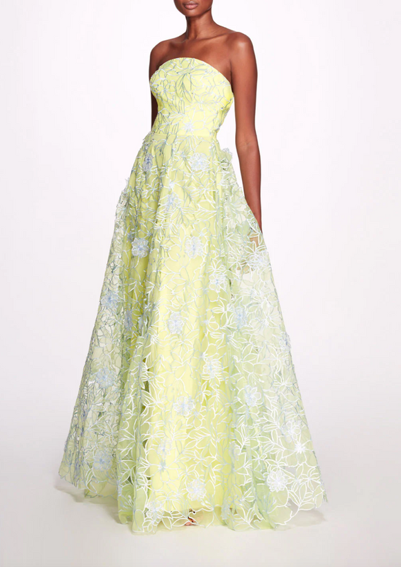Marchesa Notte Chartreuse Dress Green Eyed Daisy Marchesa Notte Chartreuse Dress Green Eyed Daisy