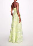 Marchesa Notte Chartreuse Dress