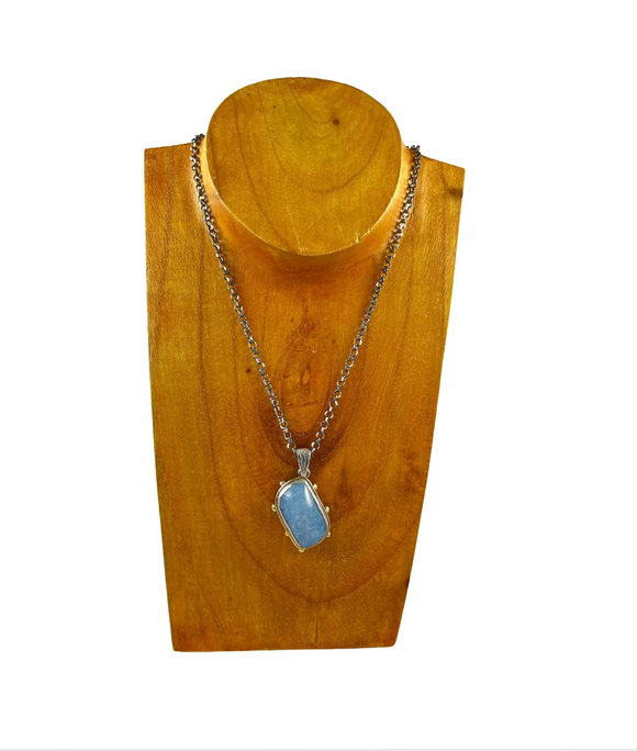 Bora Sterling Necklace with Denim Lapis