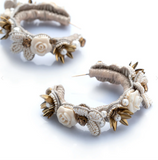 Deepa Gurnani Rasha Earrings in Ivory