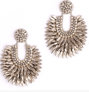 Deepa Gurnani Posha Earrings in Silver