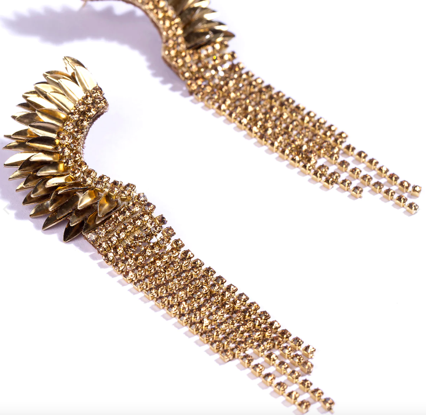 Deepa Gurnani Estella Earrings in Gold – Green Eyed Daisy