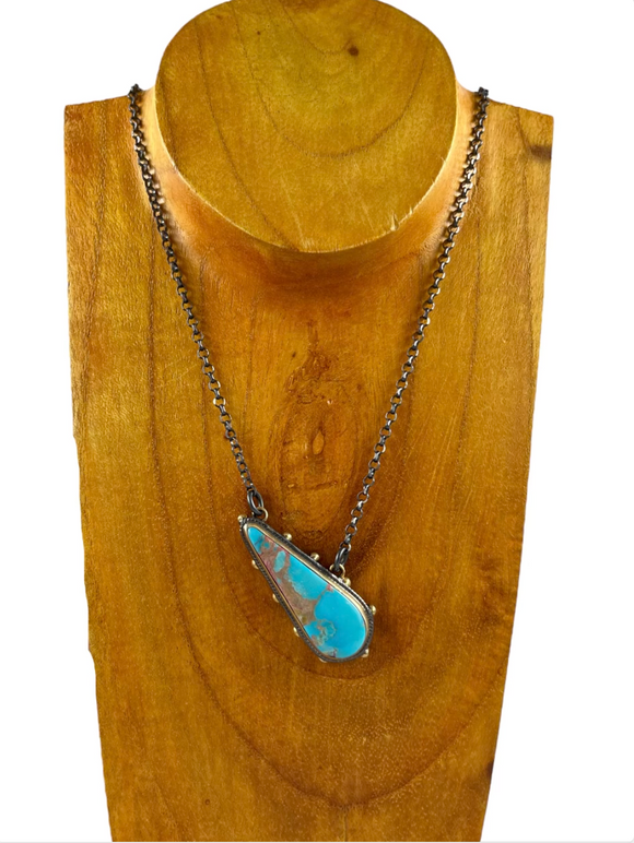 Bora Long Persian Turquoise Necklace