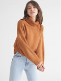 525 America Edie Chunky Turtleneck in Toasted Almond