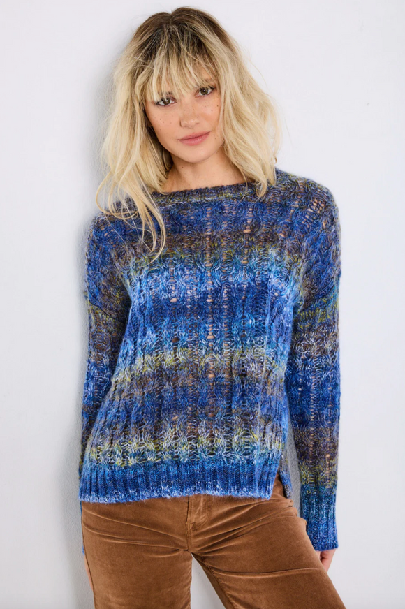 Lisa Todd Main Squeeze Sweater in Blue Multicolor