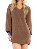 Lisa Todd The Fling Sweater Dress in Mocha