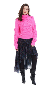 Allison NY Daphne Sweater in Hot Pink
