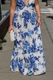 Milio Milano Floral Print Tiered Maxi Dress