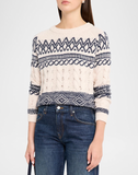 Autumn Cashmere Fair Isel Cable Crew Sweater