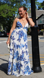 Milio Milano Floral Print Tiered Maxi Dress