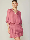 Current Air Andrea Pleated Mini Dress