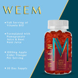 WEEM Apple Cider Vinegar Dietary Supplement Gummies