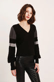 Feller Seattle Blair Colorblock V neck Sweater