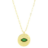 Marlyn Schiff Large Mood Stone Medallion Necklace