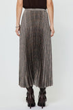 Current Air Plaid Pleated Midi Skirt
