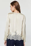 Current Air Lace Hem Blouse