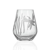 Rolf Glass Dragonfly Stemless 18OZ Wine Tumblers Set of 2