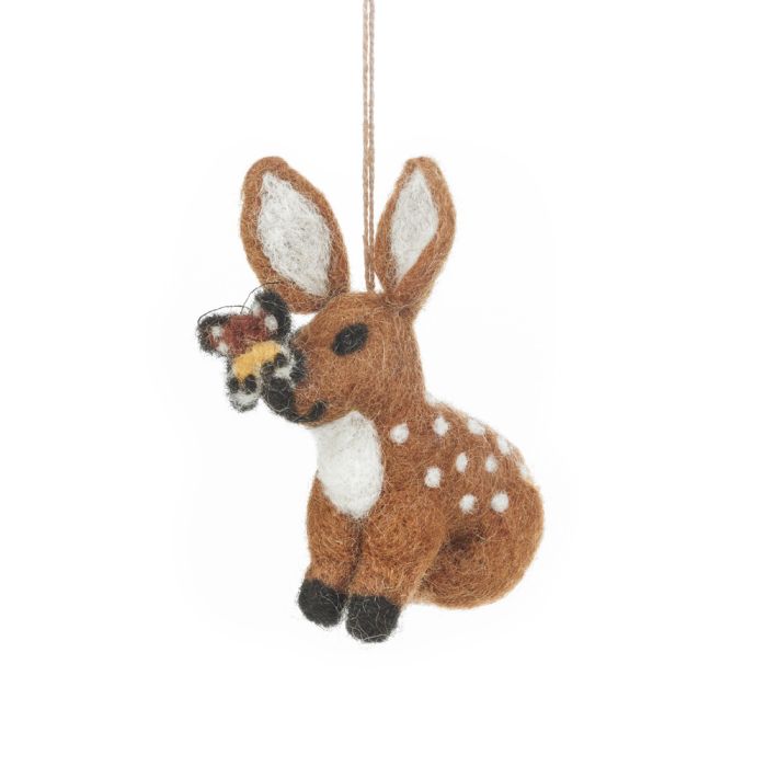 Felt So Good Handmade Felt Flora The Fawn Christmas Ornament